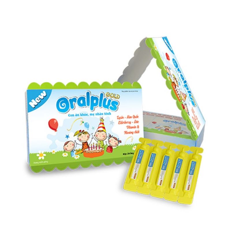Siro Oralplus Gold, siro ăn ngon, Hộp 20 ống