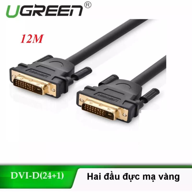 Ugreen 11610 12M màu Đen Cáp tín hiệu DVI 24+1 DV101