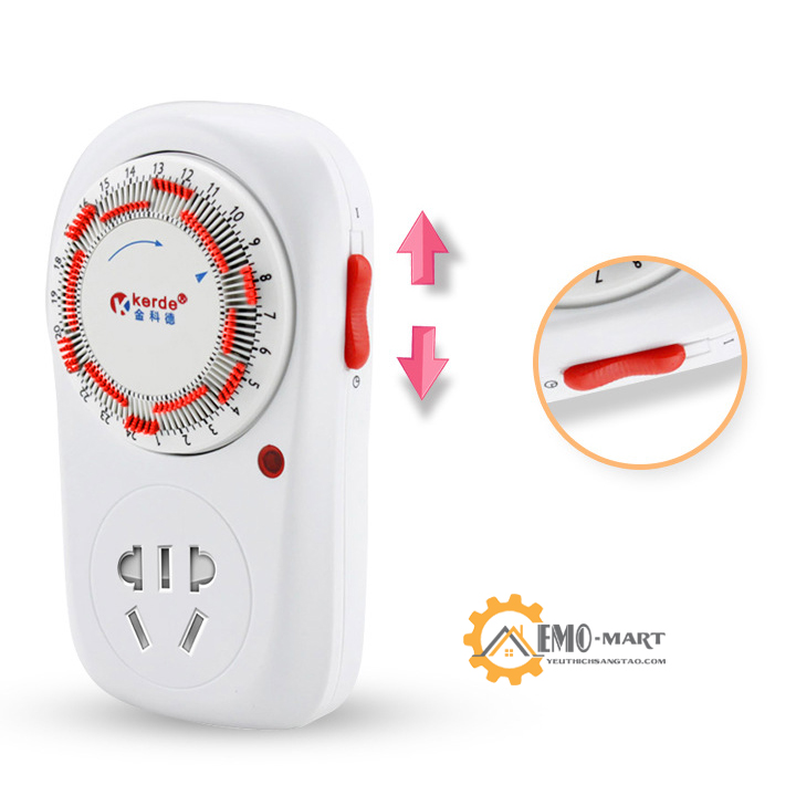 Ổ cắm hẹn giờ lập trình cơ Kerde TW-E05
