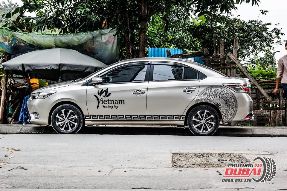 Tem dán sườn xe vios