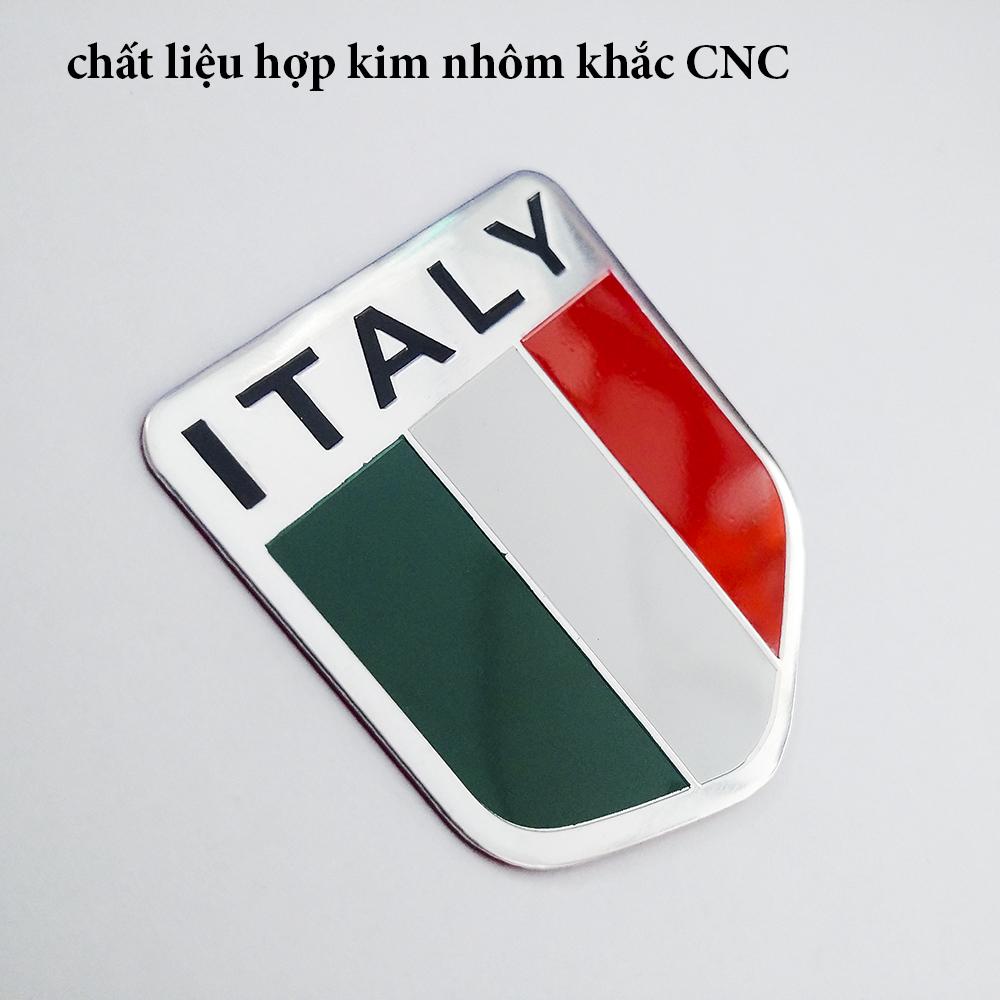 Tem dán xe Nhôm nổi CNC - ITALY 028