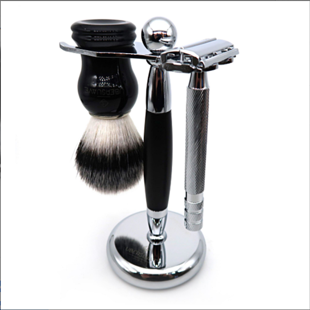 Giá Đỡ Ubersuave Black & Chrome Shaving Stand