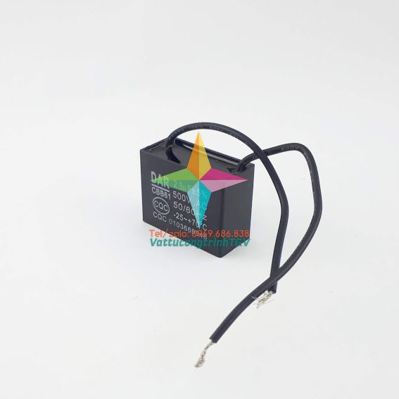 Tụ quạt dây DAR CBB61 450VAC 1uF-1.5uF-2uF-2.5uF