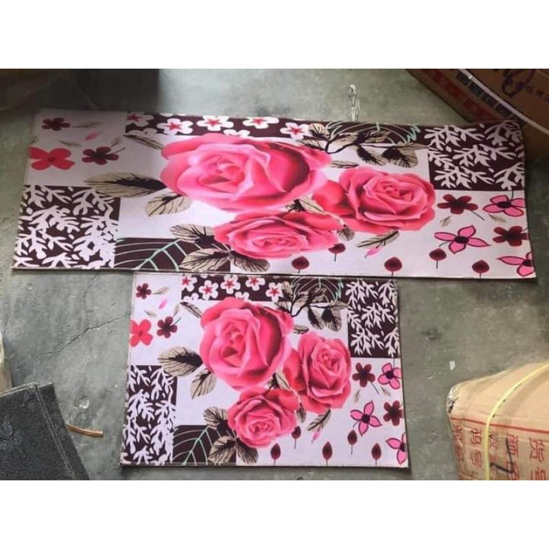 SET 2 Thảm Nhà Bếp  3D, Thảm Trải Sàn  (40*60 + 40*120 cm)