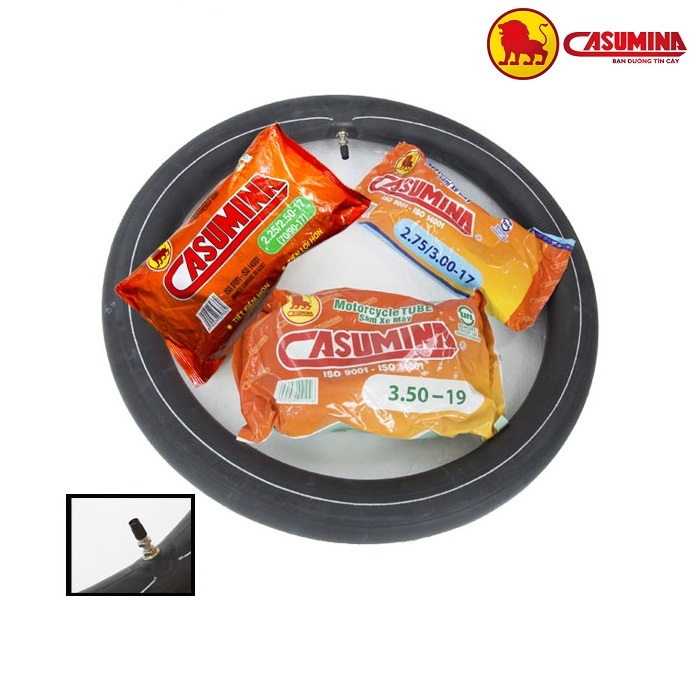 [FreeshipMAX] {Hàng Chất Lượng } Cặp Ruột Săm Casumina 2.25/2.50 - 17 và Ruột Săm Casumina 2.75 - 17, 8 Lớp Bố Loại Bịch Chỉ Xanh - HBAUTO