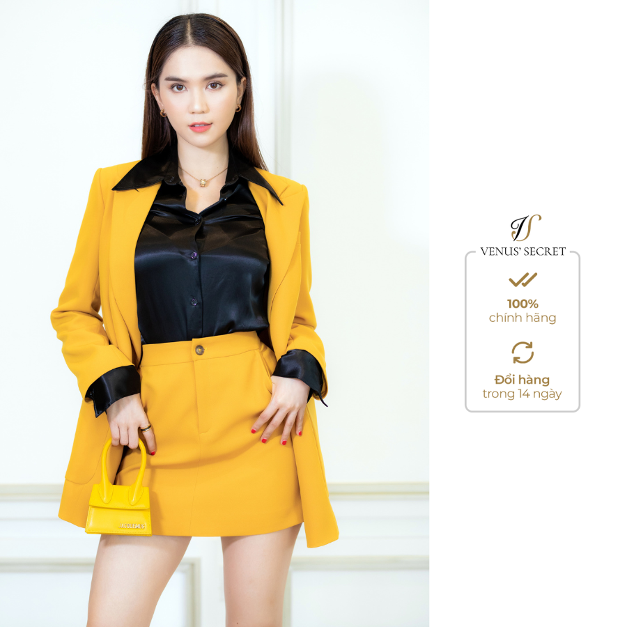 Chân váy chữ A khoá trước Ylw