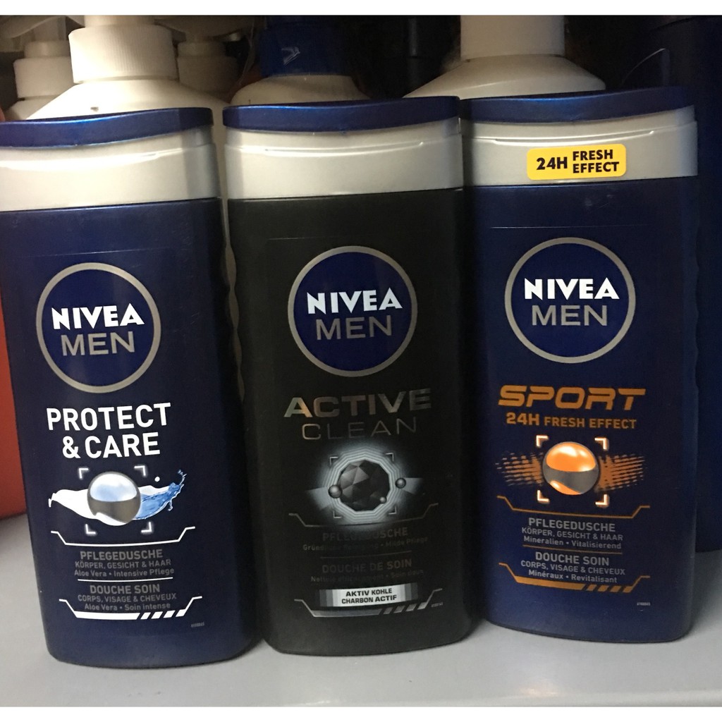 Sữa Tắm Gội Rửa Mặt Cho Nam Nivea Men Đức - 250ml
