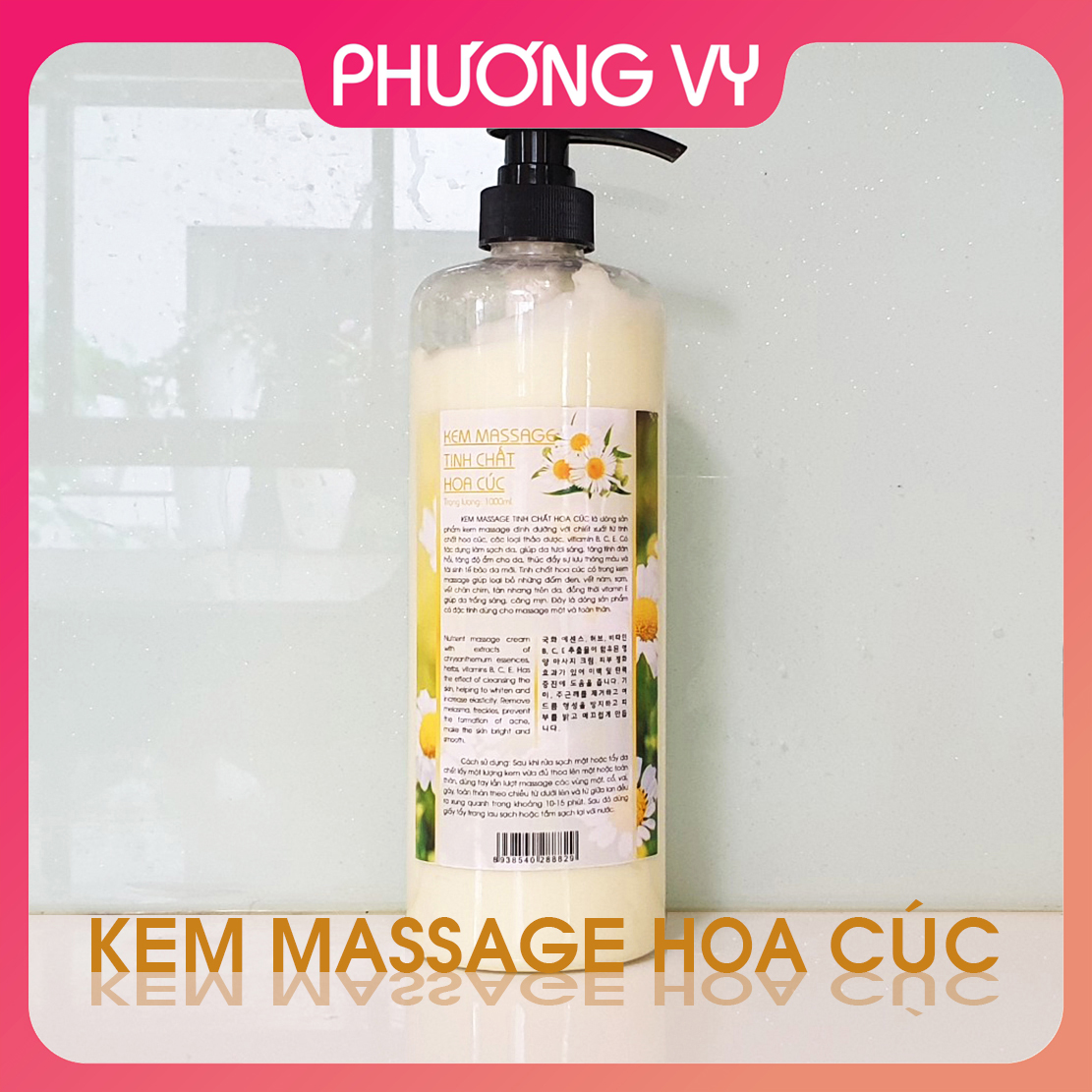 1000ml Kem Massage tinh chất Hoa Cúc