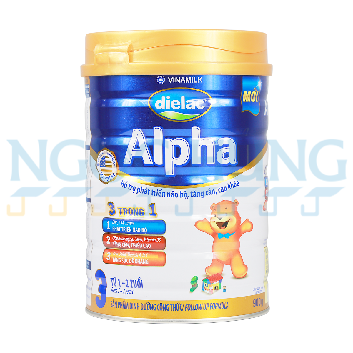 Sữa bột Vinamilk Dielac Alpha 3 cho bé từ 1-2 tuổi - 900g