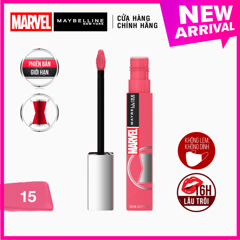 [Phiên Bản Giới Hạn MARVEL] Son Kem Lì 16h Lâu Trôi Maybelline New York Super Stay Matte Ink Lipstick 5ml nhập khẩu