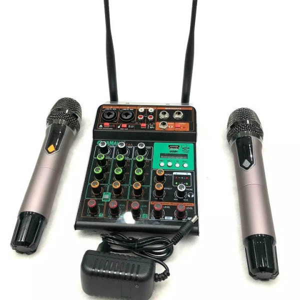 Bộ Mixer Livestream Yamaha F4a Bluetooth-Kèm 2 Micro Không Dây Cao Cấp, Tương Thích Thông Minh Với Các Thiết Bị Khác Nhau, Phun Sơn Tĩnh Điện Chống Va Đập, Tích Hợp Bluetooth, Kết Nối Nhanh. Núm Điều Chỉnh Hiệu Ứng EFFECT Và REPAT.