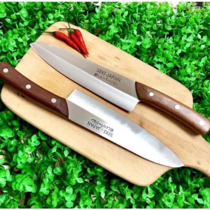 Dao thái cán gỗ 23cm Seki Japan