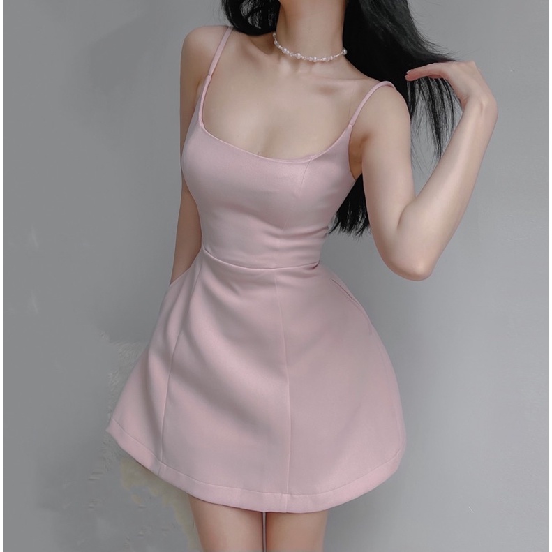 (Sẵn Ship Hỏa Tốc) Đầm Xoè 2 Dây Hàng Thiết Kế