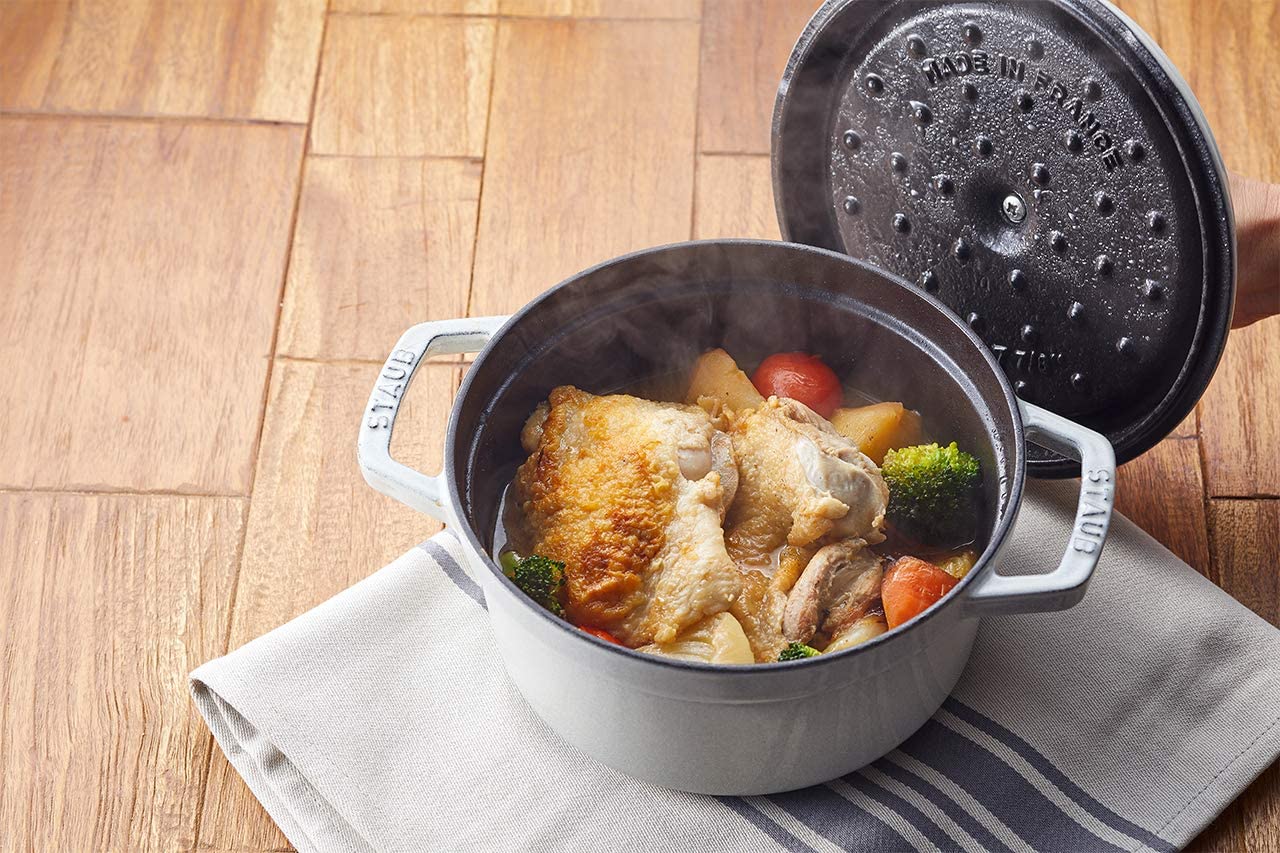 [Trả góp 0%] Nồi gang STAUB WHITE TRUFFLE 24 CM