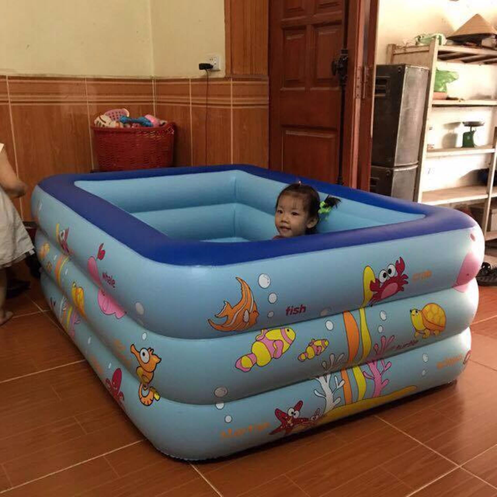 Bể bơi phao có hộp hình chữ nhật tại nhà ngoài trời loại to nhiều Size ( 1m2, 1m3, 1m5, 1m8, 2m1 chi tiết khách xem trong mô tả sản phẩm ah )