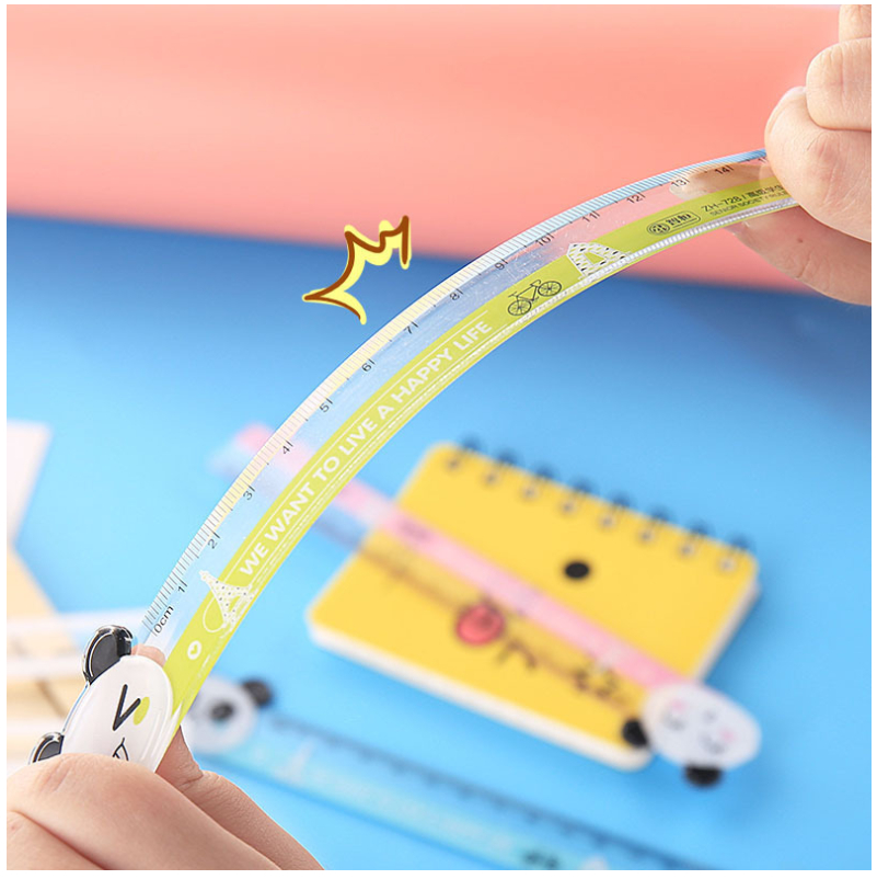 COMBO 3 CÂY THƯỚC KẺ 15CM NHIỀU HÌNH CUTE
