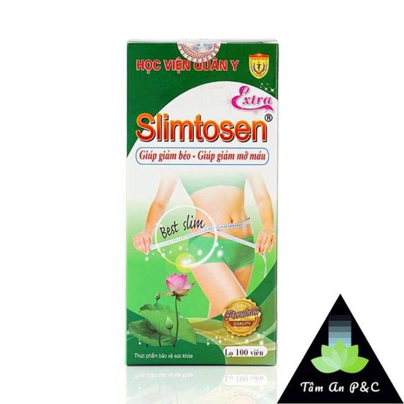 (Siêu phẩm giảm cân) viên uống giảm cân Slimtosen Extra - Sản xuất bởi Học Viện Quân Y ( Hộp 100 viên) cao cấp