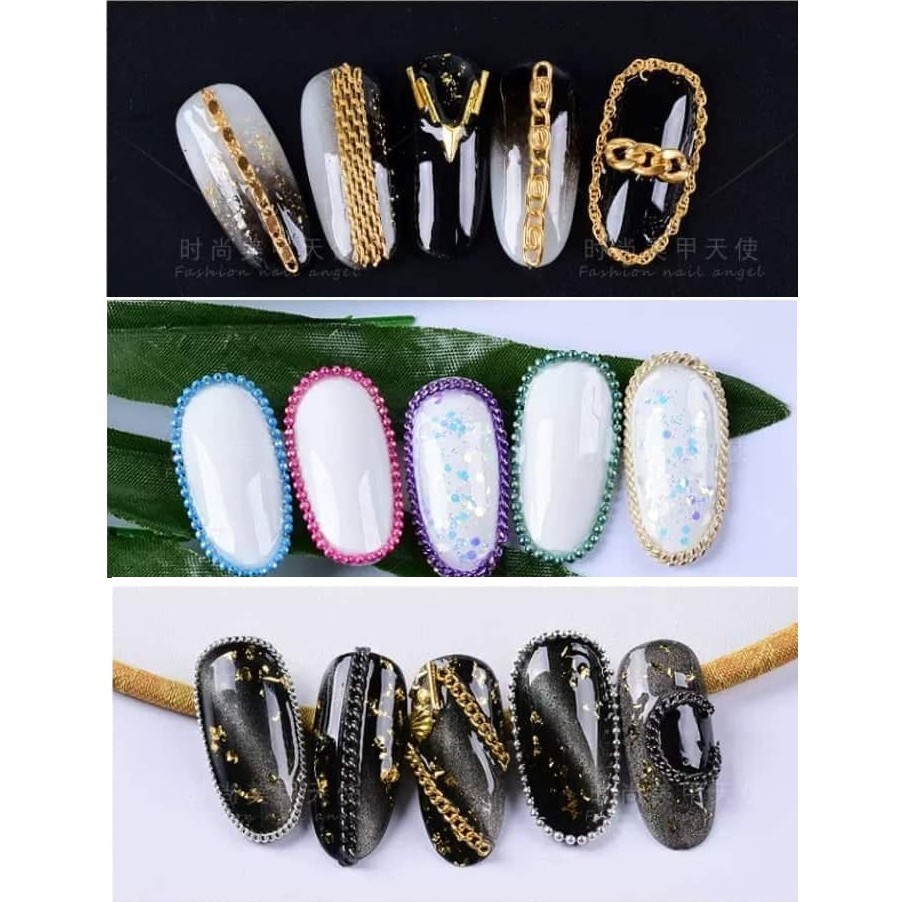 Dây xích Nail trang trí móng tay - sinailmi