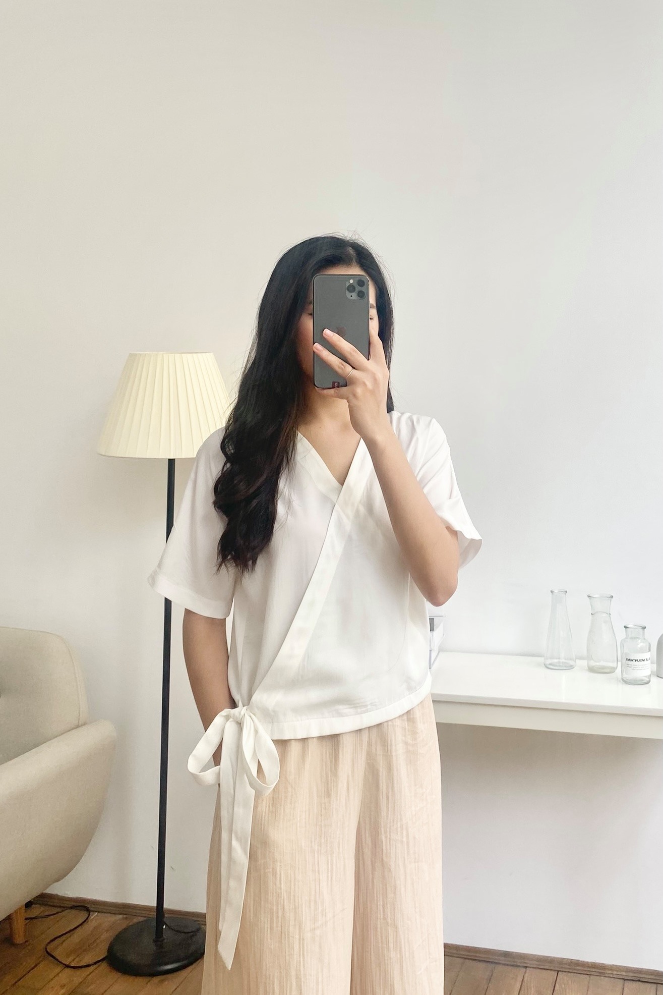 Áo Cổ Tim Nơ Buộc[Madelen]