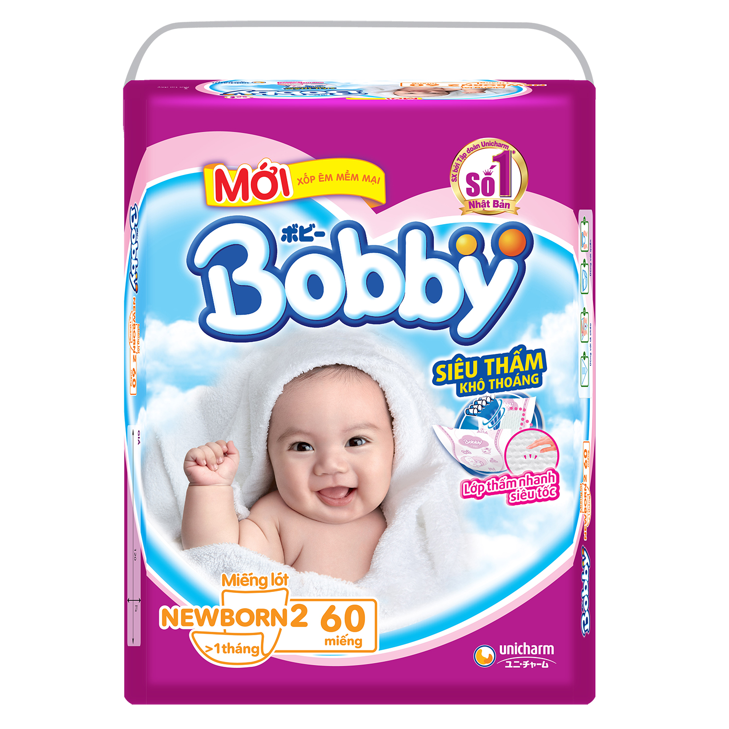 [Chính hãng] [Siêu Sale] MIẾNG LÓT BOBBY NEWBORN 2 40 MIẾNG >1 THÁNG .