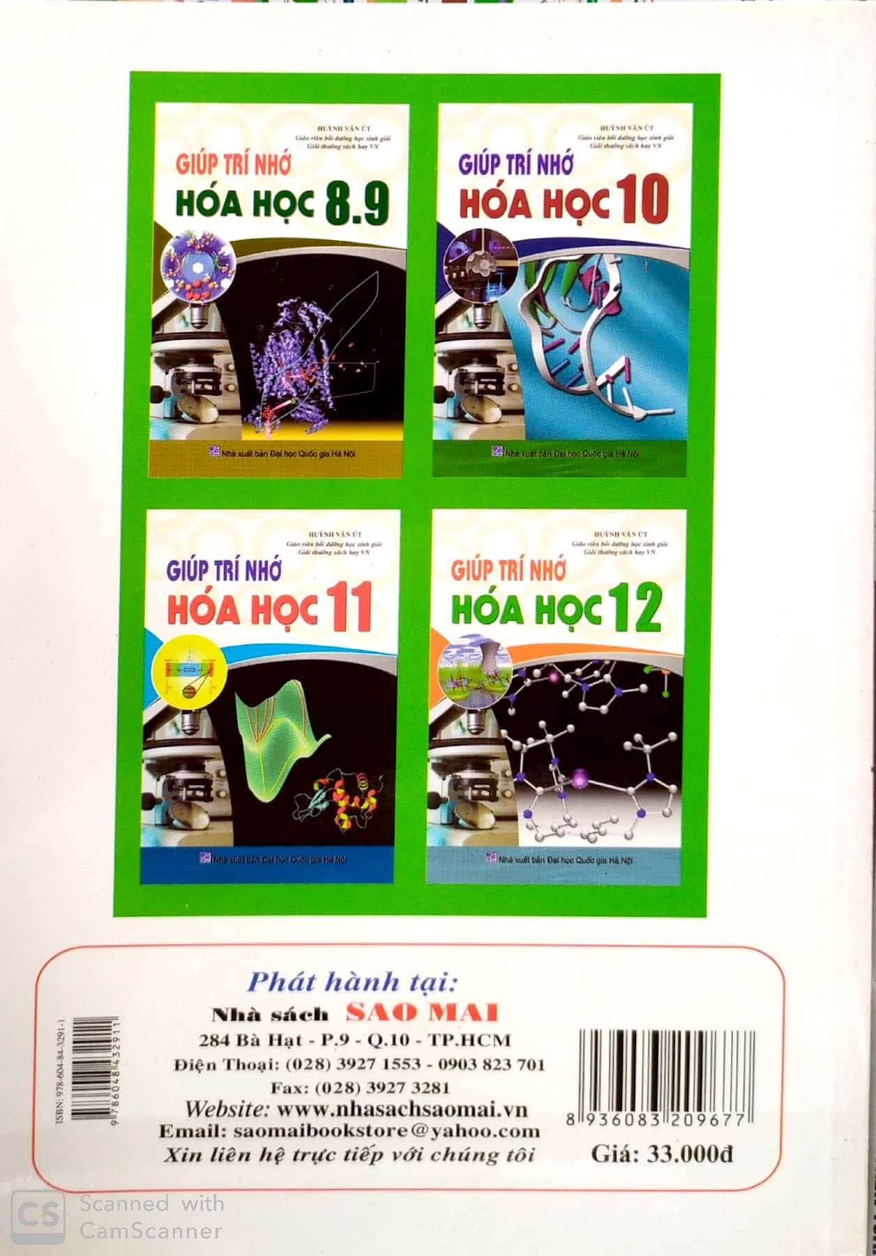 [HCM]Giúp trí nhớ Hóa học 12