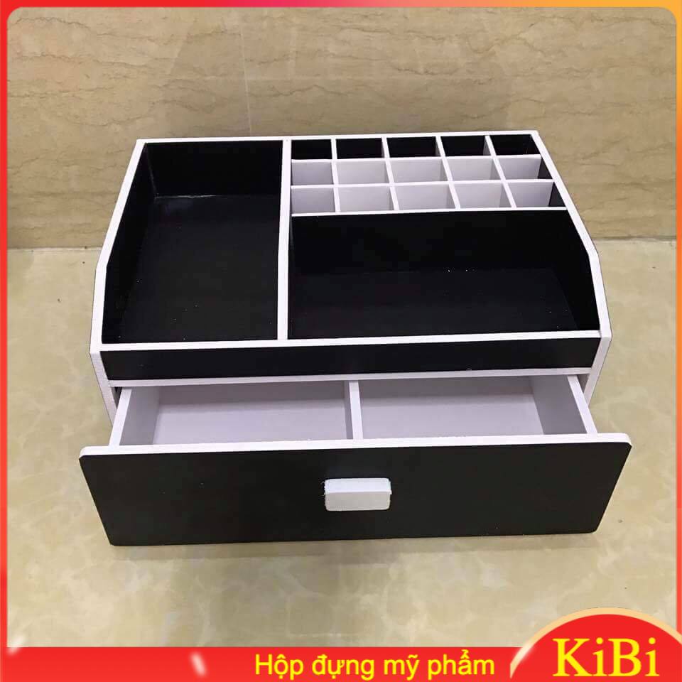 Kệ đựng mỹ phẩm - đựng trang sức 1 ngăn kéo đen