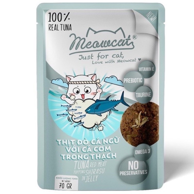 Pate Meowcat Cho Mèo Gói 70Gr Đủ Vị
