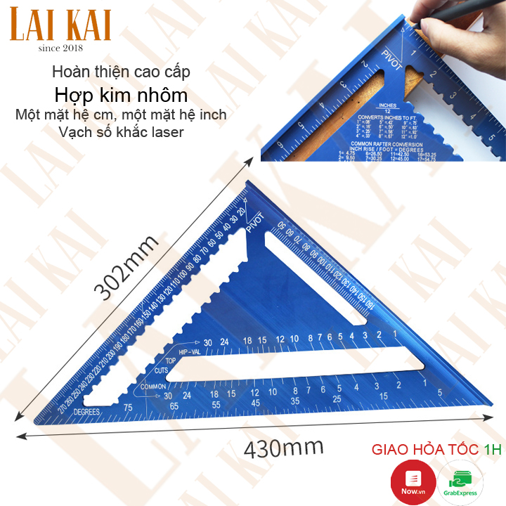 [HCM]Thước tam giác nhôm