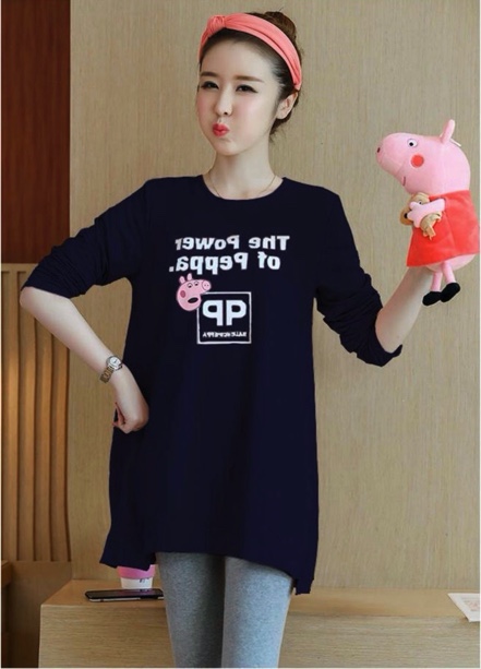 Bộ đồ bầu thun cotton dễ thương BD234