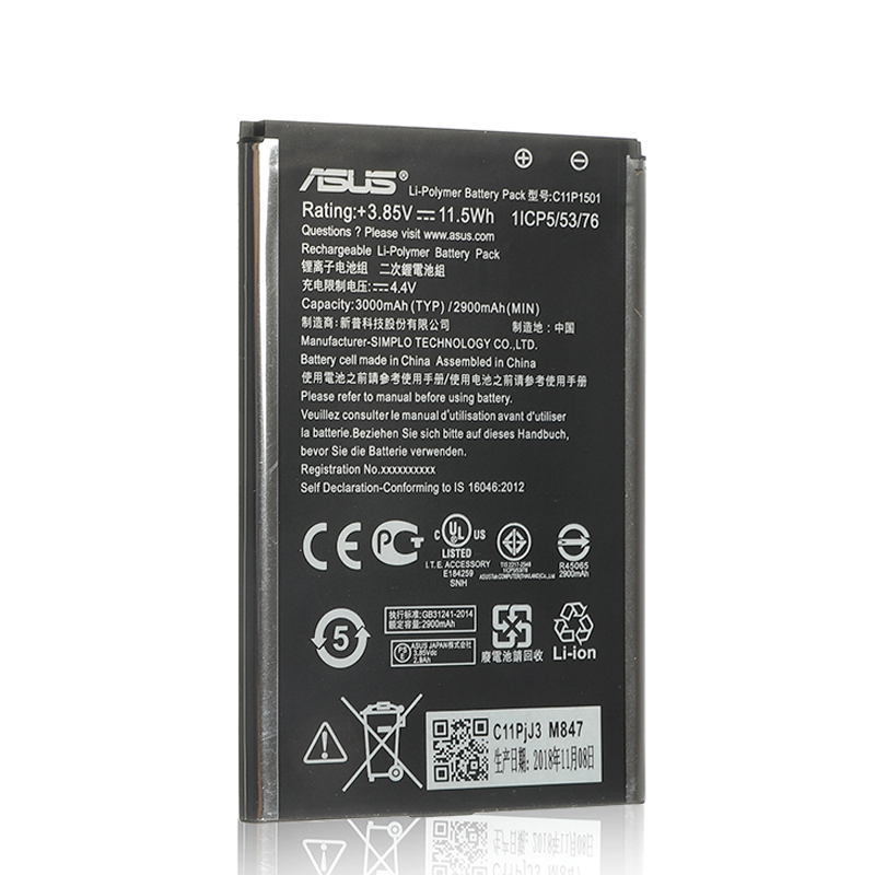 Pin asus zenfone 2-laser 5.5 (c11p1501/ze550kl/zen selfie/zd551kl/z00ud/2900~3000mah) ( loại 1 bào hành 6 tháng )