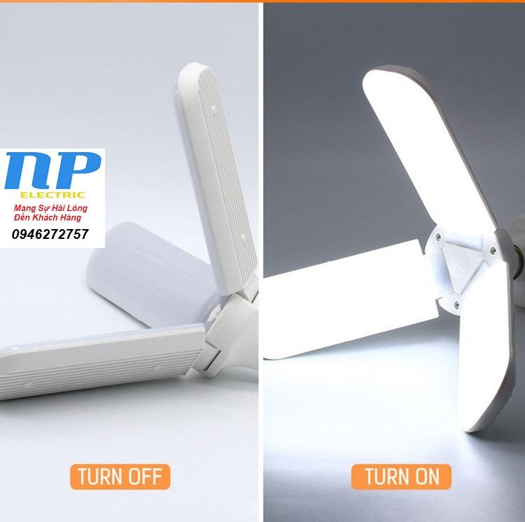 ĐÈN LED SIÊU SÁNG 45W HÌNH 3 CÁNH QUẠT - ĐUI E27