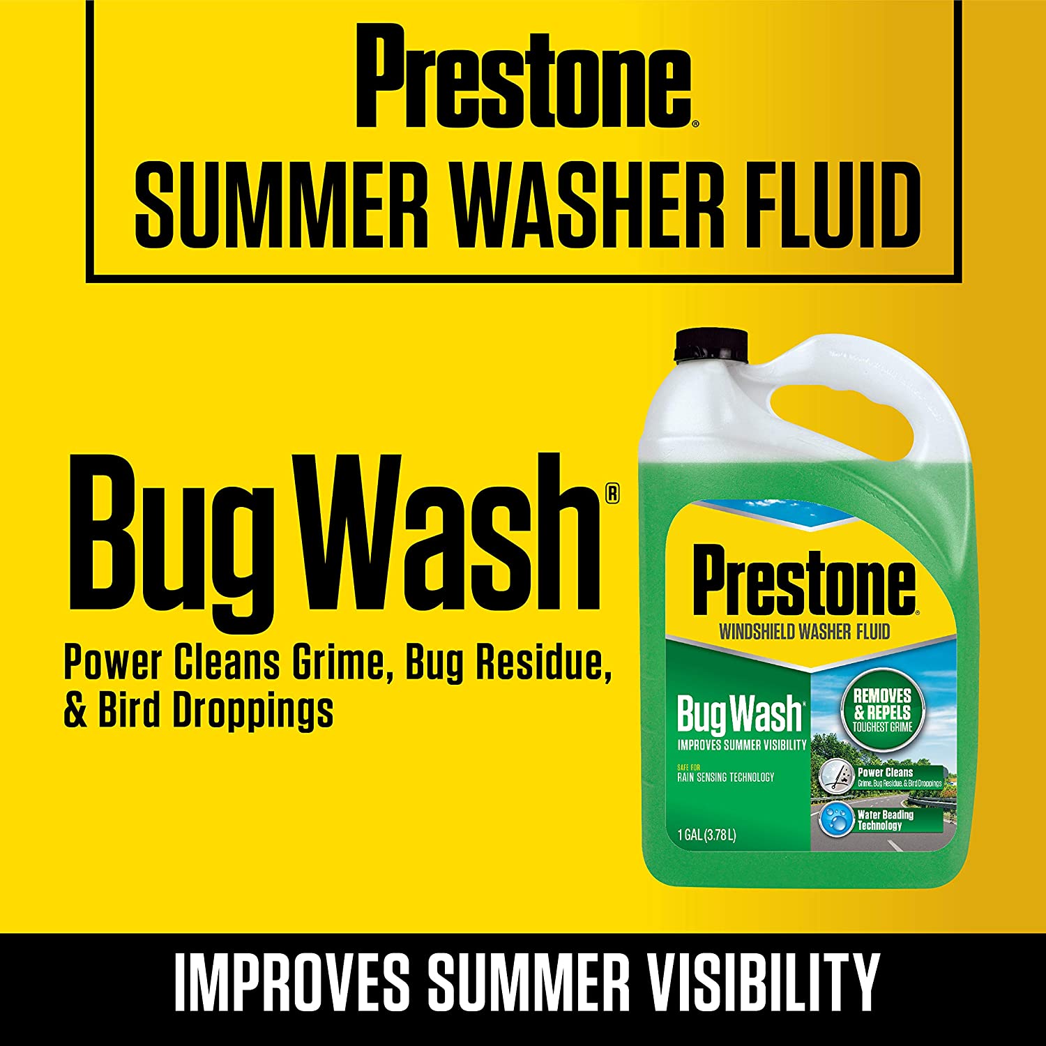 Nước rửa kiếng Prestone Bug Wash Windshield Washer Fluid AS657 - 1GAL (3.78 Lít)