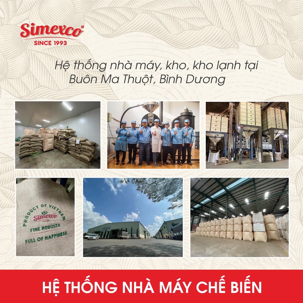 Cà phê hòa tan Simexco 3in1 Cà phê sữa (20 gói x 16g)