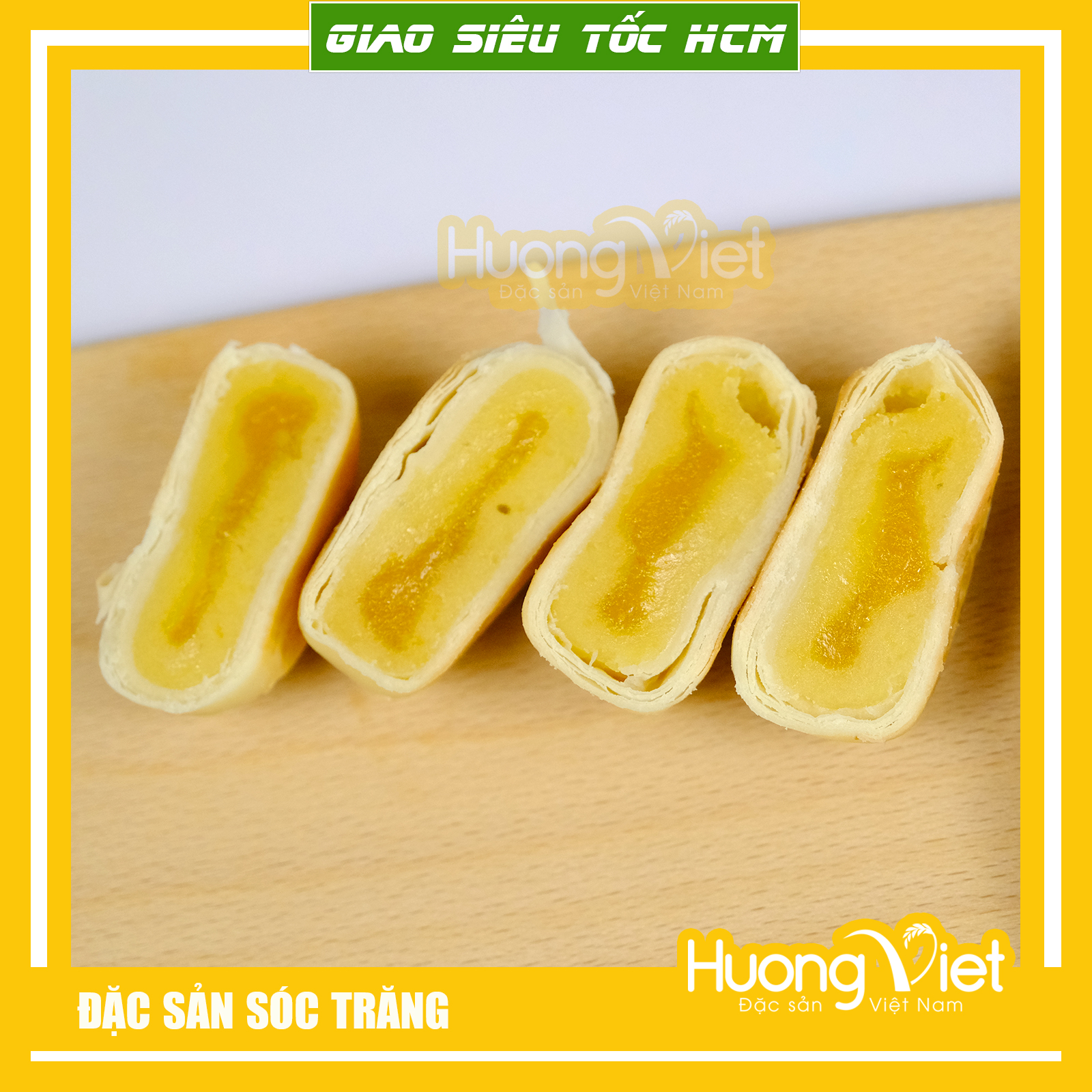 Bánh pía kim sa bí đỏ tan chảy Tân Huê Viên 12 bánh bánh pía kim sa Tân Huê Viên bánh pía chay Sóc Trăng