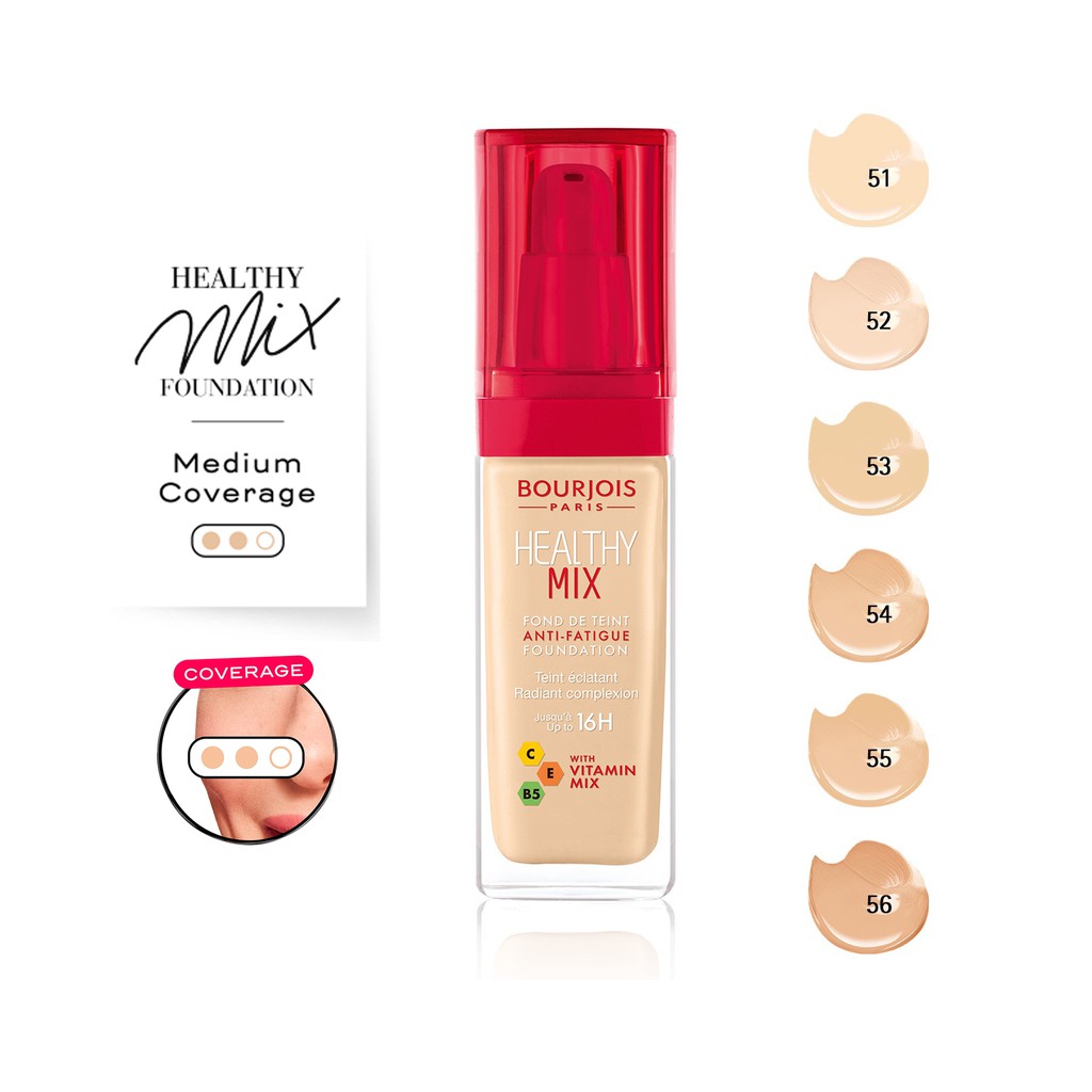 Kem Nền Trang Điểm Dưỡng Da Bourjois Healthy Mix Anti Fatigue 30ml