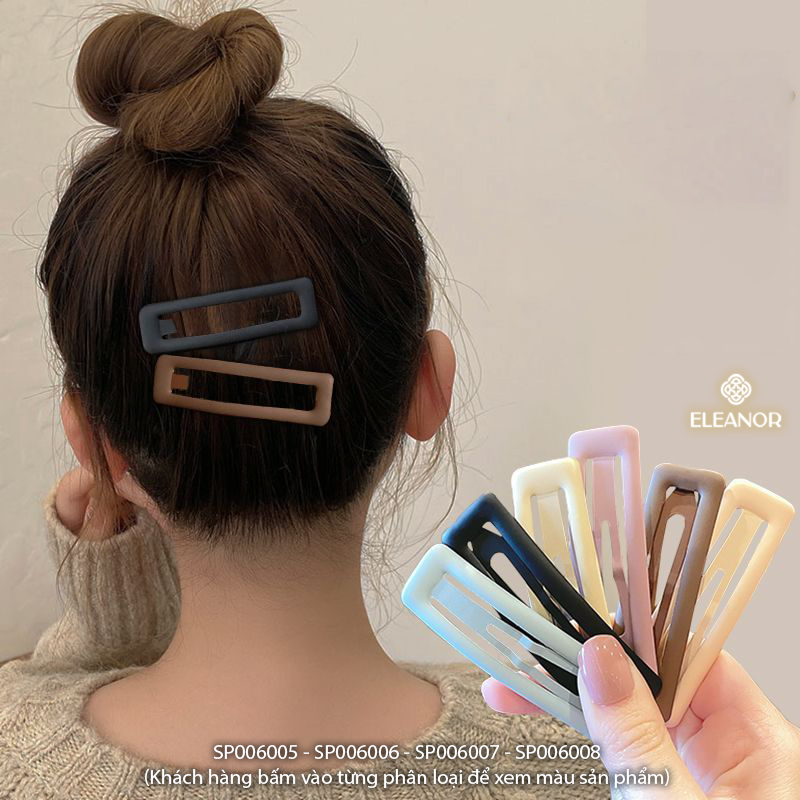 Kẹp tóc nữ Eleanor Accessories kẹp tóc mái nhiều màu basic phụ kiện tóc 6005