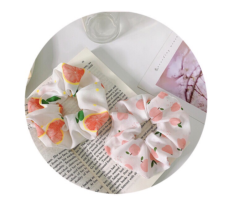 KOREMI Dây Thun Cột Tóc Scrunchies Fruit New Trend Style Hàn Quốc