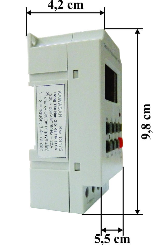 Công tắc hẹn giờ kỹ thuật số Kawasan TS17S