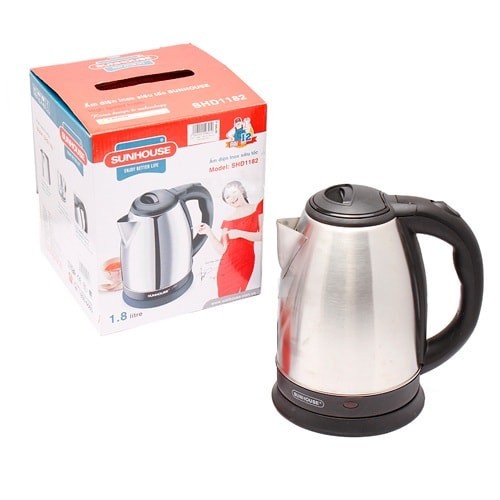Ấm Siêu Tốc Inox - Bình Đun Nước Siêu Tốc SunHouse