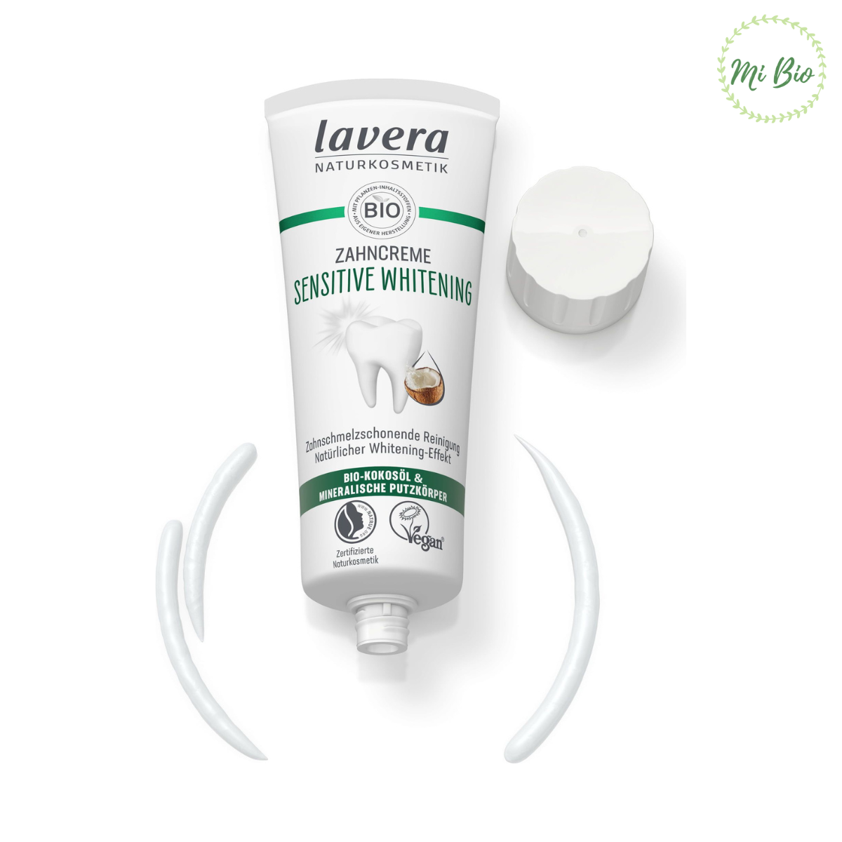 Kem đánh răng hữu cơ vị làm trắng răng vị dừa 75ml (Lavera)