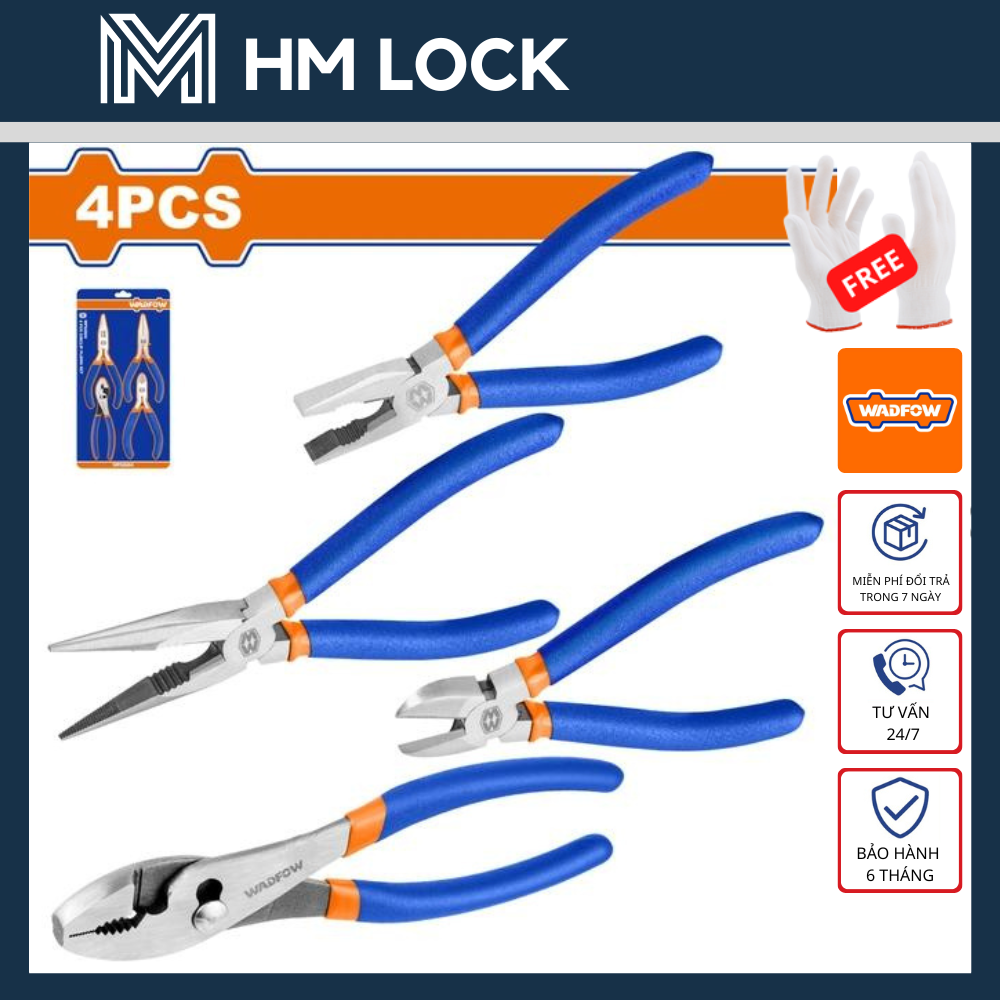 Bộ 4 kềm 6 inch wadfow - hàng chính hãng - wps0604 - hm lock