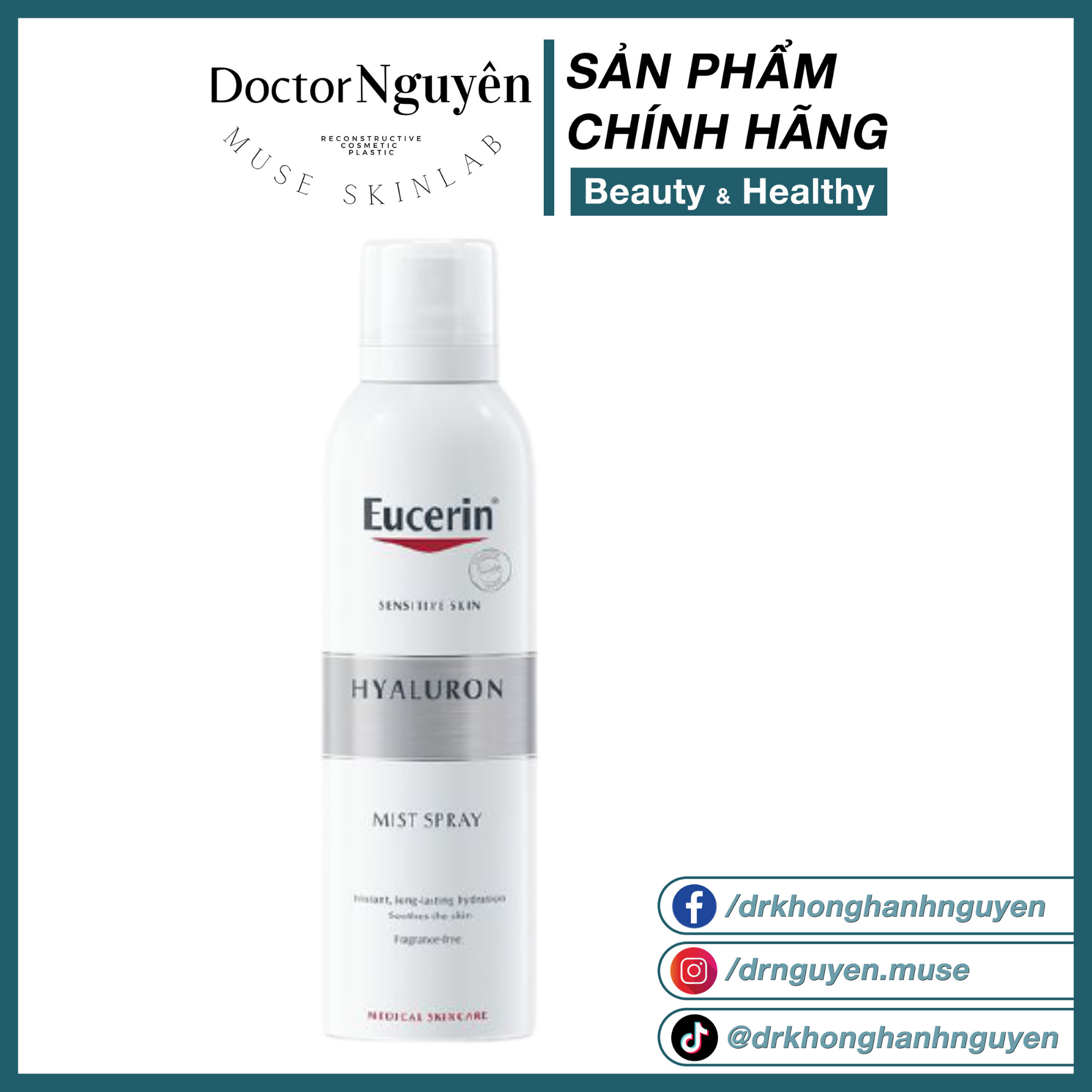 [HÀNG NHẬP KHẨU] Xịt Khoáng Dưỡng Ẩm Eucerin Hyaluron Mist Spray