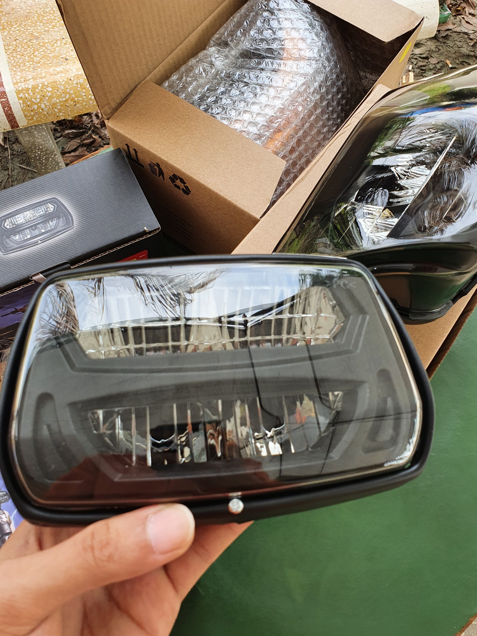 Led pha 2 tầng zipat cho xe honda dream (honda ex5)