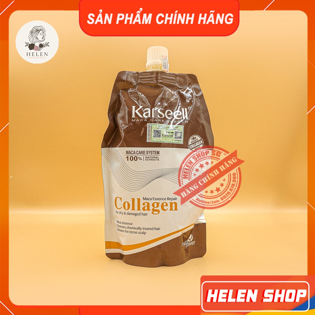 Karseell kem ủ tóc, hấp tóc, kem phục hồi tóc chính hãng ủ tóc collagen 500ml dưỡng tóc, phục hồi tóc hư tổn