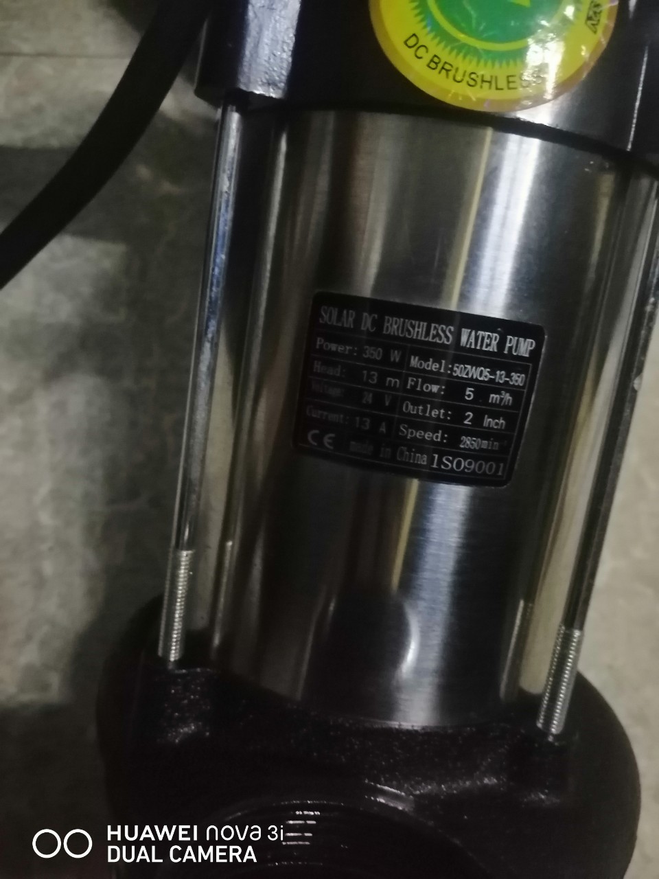 Bơm nước solar Dc 24v 48v 5m3/h