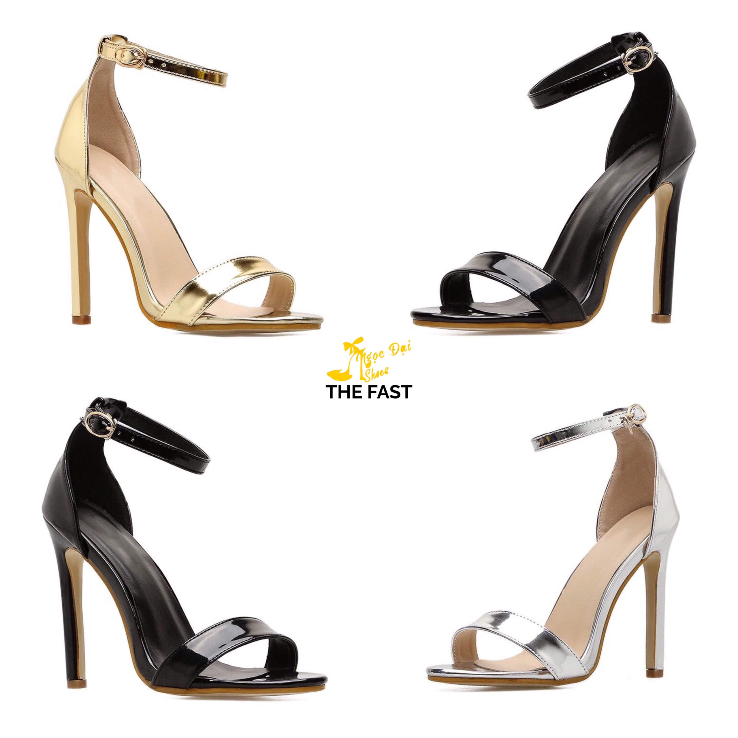 giày sandal nữ cao gót bản ngang mới NĐ144