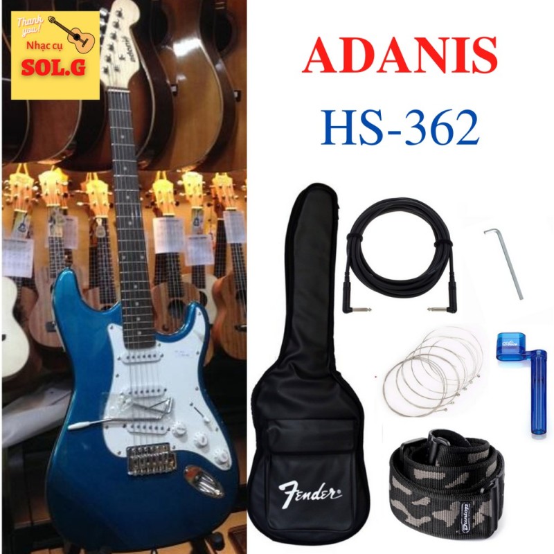 Guitar điện, Guitar Electric ADANIS HS-362 ( màu xanh ngọc ) - Guitar Solo Nhập khẩu - Phân phối Sol.G
