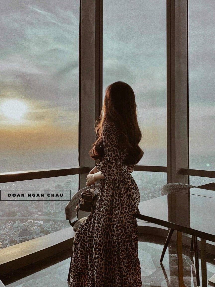 Đầm da báo dáng xòe cổ điển TTSA0966
