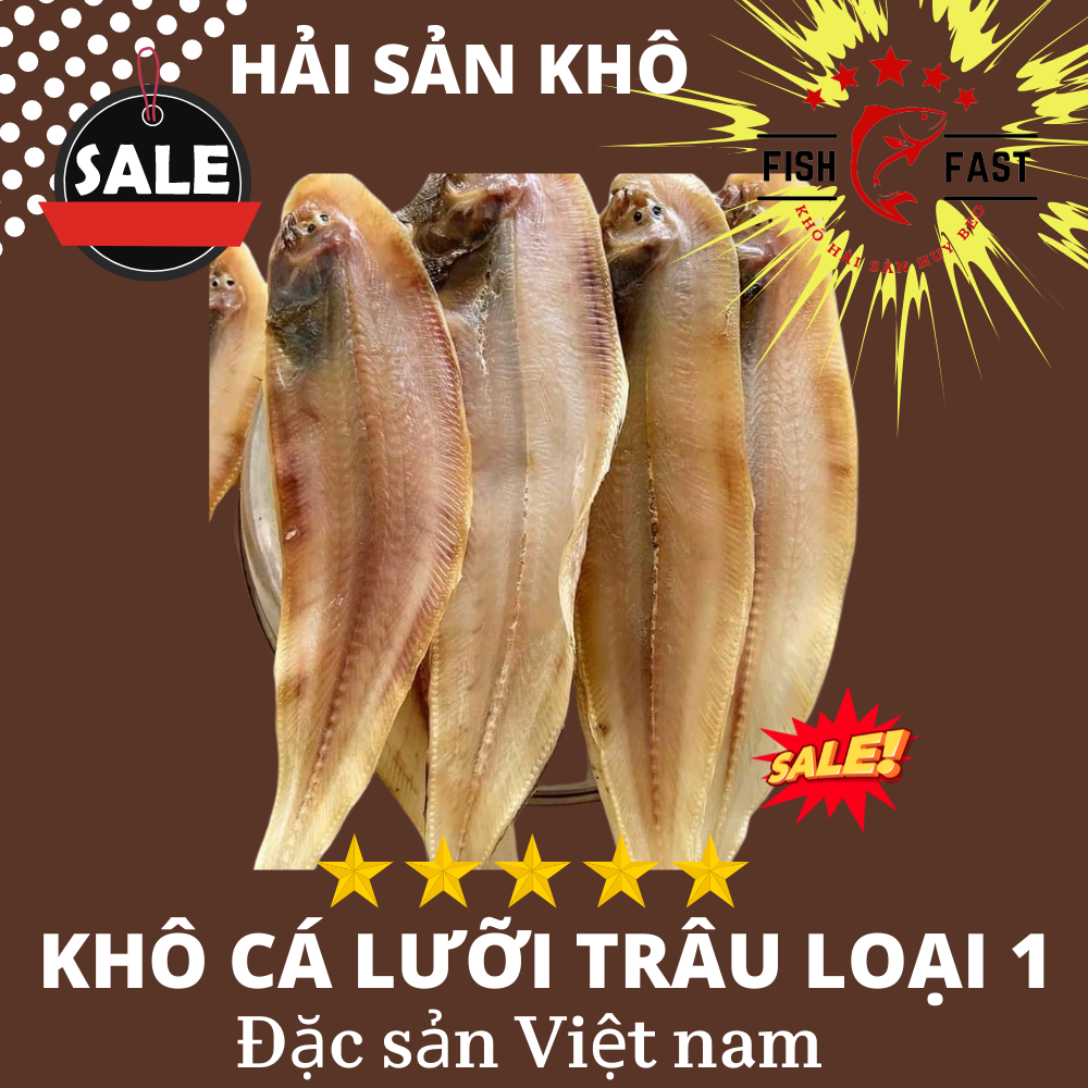 500gr khô cá lưỡi trâu đặc sản cà mau - thiên tú store seafood