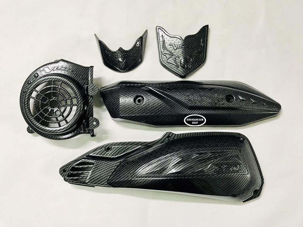Vision 2015 - 2019 Full Bộ ốp Carbon Combo (ốp pô - ốp pô e - ốp quạt - mỏ dè trước sau )